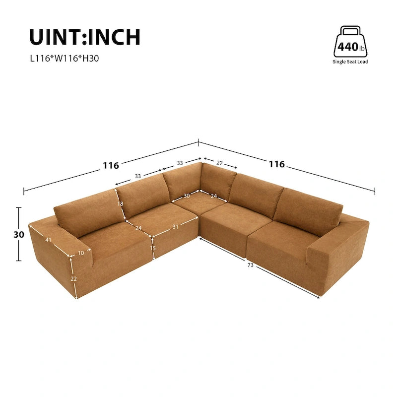 Modulares L-förmiges Ecksofa