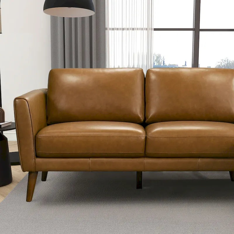 Bloom Wohnzimmer-Ecksofa aus echtem Leder