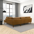 Bloom Wohnzimmer-Ecksofa aus echtem Leder