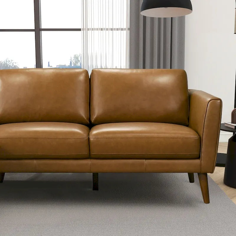 Bloom Wohnzimmer-Ecksofa aus echtem Leder