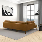 Bloom Wohnzimmer-Ecksofa aus echtem Leder