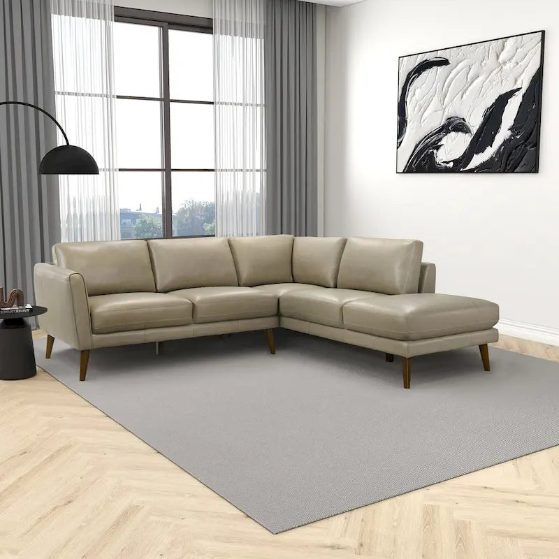 Bloom Wohnzimmer-Ecksofa aus echtem Leder