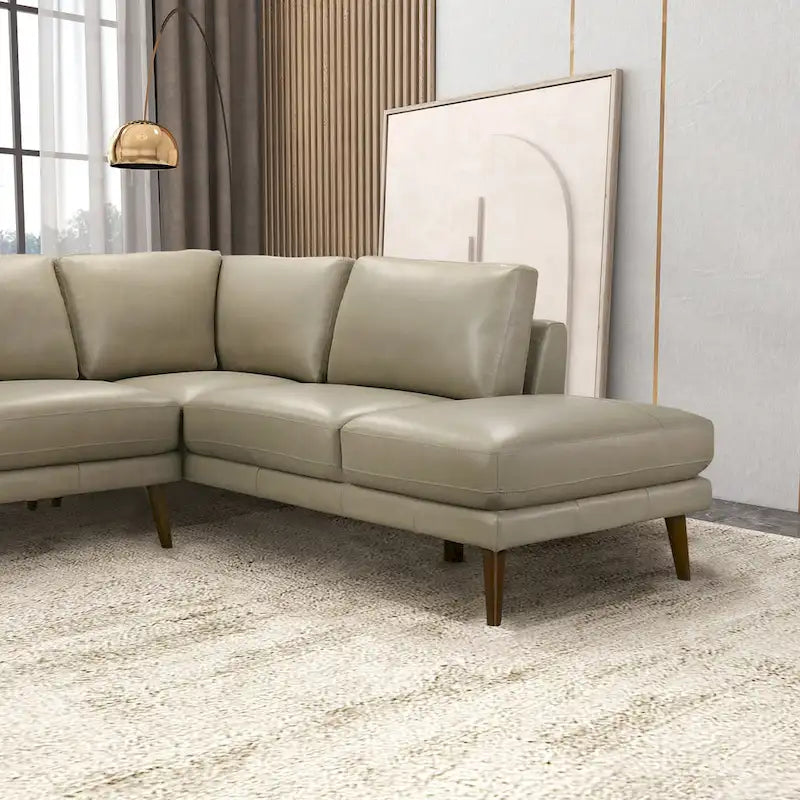 Bloom Wohnzimmer-Ecksofa aus echtem Leder