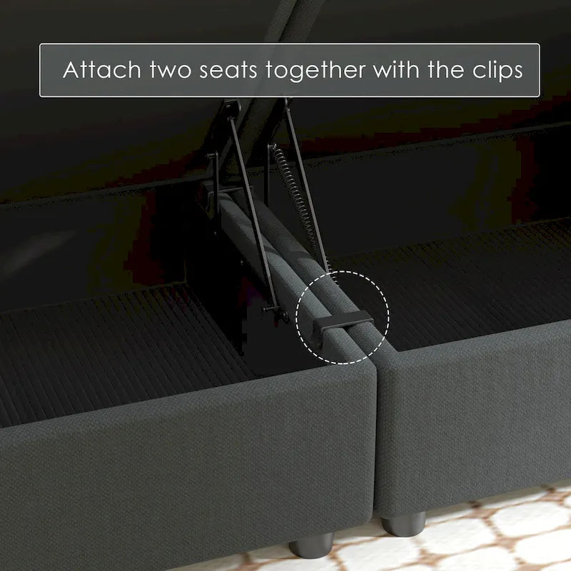 Modulares Sofa Modernes Sektionssofa mit Stauraum und freier Aneinanderreihung für Wohnzimmermöbel-Set