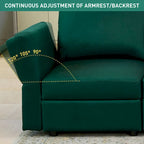 Modulares Sofa Modernes Sektionssofa mit Stauraum und freier Aneinanderreihung für Wohnzimmermöbel-Set