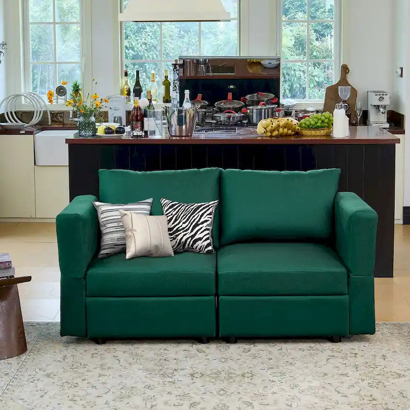 Modulares Sofa Modernes Sektionssofa mit Stauraum und freier Aneinanderreihung für Wohnzimmermöbel-Set