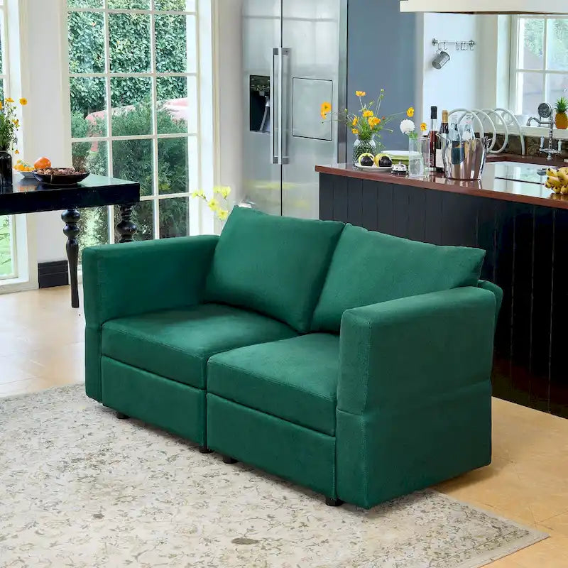 Modulares Sofa Modernes Sektionssofa mit Stauraum und freier Aneinanderreihung für Wohnzimmermöbel-Set