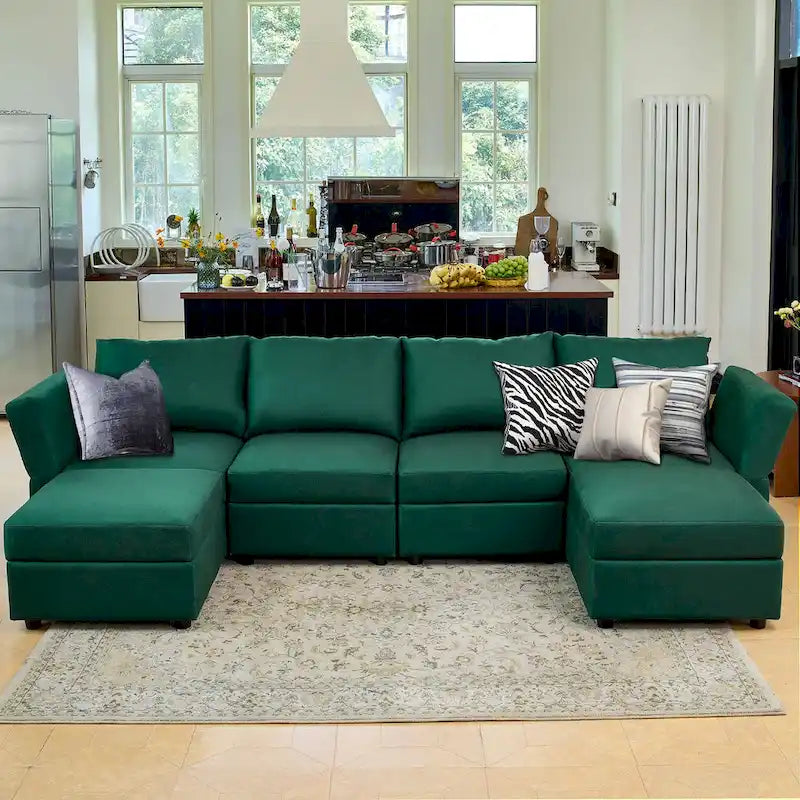 Modulares Sofa Modernes Sektionssofa mit Stauraum und freier Aneinanderreihung für Wohnzimmermöbel-Set