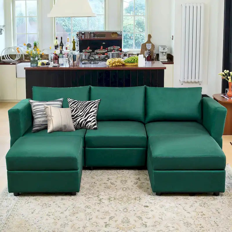 Modulares Sofa Modernes Sektionssofa mit Stauraum und freier Aneinanderreihung für Wohnzimmermöbel-Set