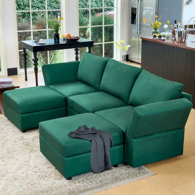 Modulares Sofa Modernes Sektionssofa mit Stauraum und freier Aneinanderreihung für Wohnzimmermöbel-Set
