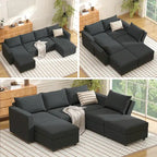 Modulares Sofa Modernes Sektionssofa mit Stauraum und freier Aneinanderreihung für Wohnzimmermöbel-Set