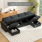 Modulares Sofa Modernes Sektionssofa mit Stauraum und freier Aneinanderreihung für Wohnzimmermöbel-Set