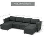 Modulares Sofa Modernes Sektionssofa mit Stauraum und freier Aneinanderreihung für Wohnzimmermöbel-Set