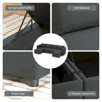 Modulares Sofa Modernes Sektionssofa mit Stauraum und freier Aneinanderreihung für Wohnzimmermöbel-Set