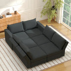 Modulares Sofa Modernes Sektionssofa mit Stauraum und freier Aneinanderreihung für Wohnzimmermöbel-Set
