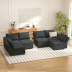 Modulares Sofa Modernes Sektionssofa mit Stauraum und freier Aneinanderreihung für Wohnzimmermöbel-Set