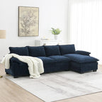 Modernes 5-Sitzer L-förmiges Cloud Sleeper Sofa mit Chaise Lounge und doppelten Sitzkissen