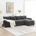 Modernes 5-Sitzer L-förmiges Cloud Sleeper Sofa mit Chaise Lounge und doppelten Sitzkissen