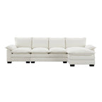 Modernes 5-Sitzer L-förmiges Cloud Sleeper Sofa mit Chaise Lounge und doppelten Sitzkissen