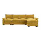 Modernes 5-Sitzer L-förmiges Cloud Sleeper Sofa mit Chaise Lounge und doppelten Sitzkissen