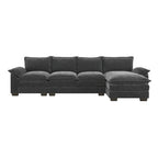 Modernes 5-Sitzer L-förmiges Cloud Sleeper Sofa mit Chaise Lounge und doppelten Sitzkissen