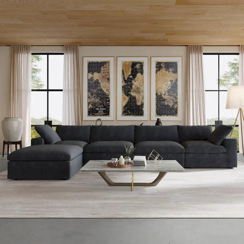 Cloud Modulares Schnittsofa, Daunengefülltes Komfort-Sofa für Wohnzimmer