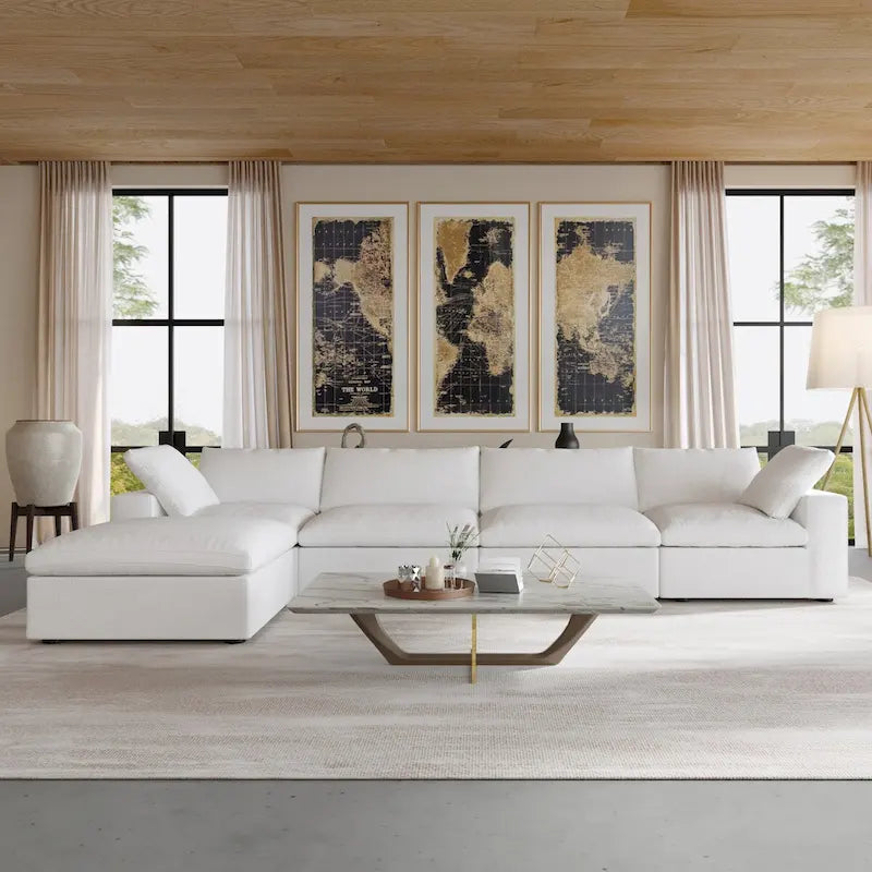 Cloud Modulares Schnittsofa, Daunengefülltes Komfort-Sofa für Wohnzimmer