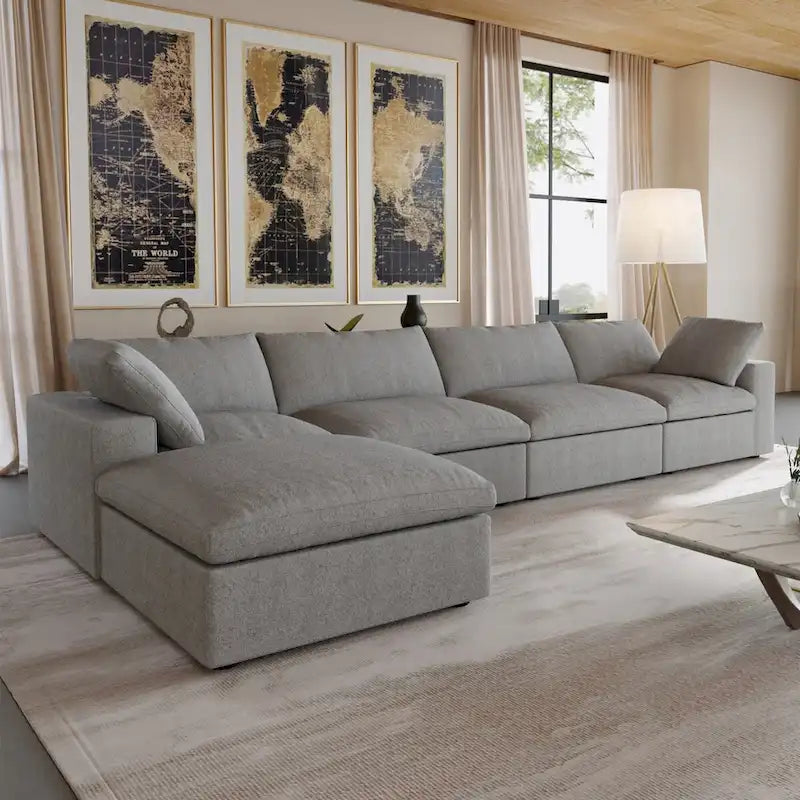 Cloud Modulares Schnittsofa, Daunengefülltes Komfort-Sofa für Wohnzimmer