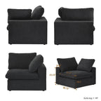 Cloud Modulares Schnittsofa, Daunengefülltes Komfort-Sofa für Wohnzimmer