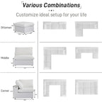 Cloud Modulares Schnittsofa, Daunengefülltes Komfort-Sofa für Wohnzimmer