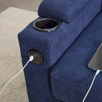 L-förmiges 3-Sitzer-Sofa mit Stauraum-Ottomane