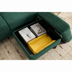 L-förmiges 3-Sitzer-Sofa mit Stauraum-Ottomane