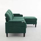 L-förmiges 3-Sitzer-Sofa mit Stauraum-Ottomane