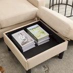 L-förmiges 3-Sitzer-Sofa mit Stauraum-Ottomane