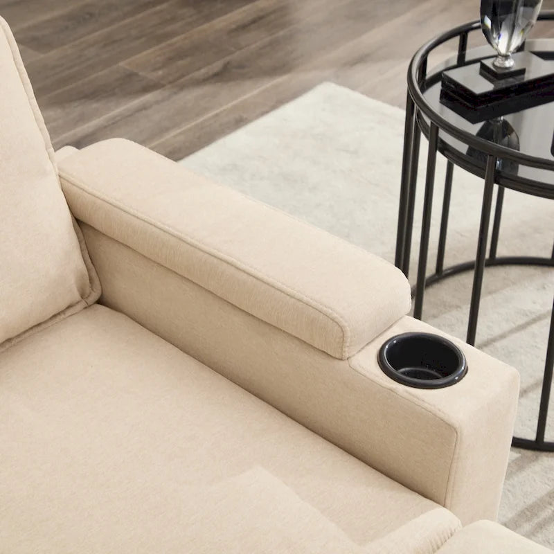 L-förmiges 3-Sitzer-Sofa mit Stauraum-Ottomane