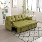 Modulares Ecksofa in L-Form mit umbaubarer Recamiere und Stauraum-Sitz