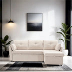 Modulares Ecksofa in L-Form mit umbaubarer Recamiere und Stauraum-Sitz