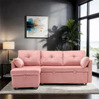Modulares Ecksofa in L-Form mit umbaubarer Recamiere und Stauraum-Sitz