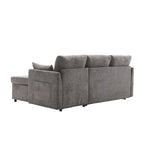 Modulares Ecksofa in L-Form mit umbaubarer Recamiere und Stauraum-Sitz