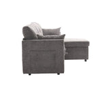 Modulares Ecksofa in L-Form mit umbaubarer Recamiere und Stauraum-Sitz