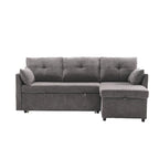 Modulares Ecksofa in L-Form mit umbaubarer Recamiere und Stauraum-Sitz