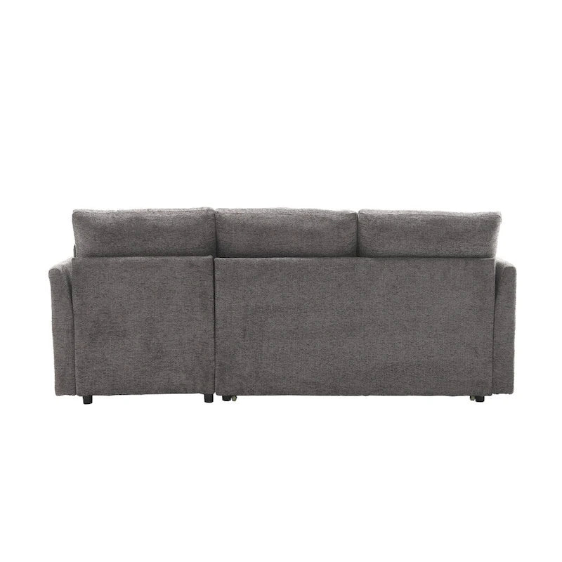 Modulares Ecksofa in L-Form mit umbaubarer Recamiere und Stauraum-Sitz