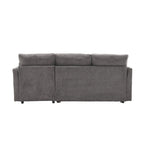 Modulares Ecksofa in L-Form mit umbaubarer Recamiere und Stauraum-Sitz