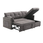 Modulares Ecksofa in L-Form mit umbaubarer Recamiere und Stauraum-Sitz
