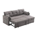 Modulares Ecksofa in L-Form mit umbaubarer Recamiere und Stauraum-Sitz