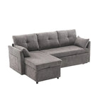 Modulares Ecksofa in L-Form mit umbaubarer Recamiere und Stauraum-Sitz