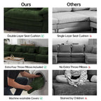5-Sitzer Modulares Schlafsofa-Set, Wandelbares L-förmiges Sofa für das Wohnzimmer