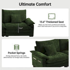 5-Sitzer Modulares Schlafsofa-Set, Wandelbares L-förmiges Sofa für das Wohnzimmer