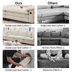 5-Sitzer Modulares Schlafsofa-Set, Wandelbares L-förmiges Sofa für das Wohnzimmer