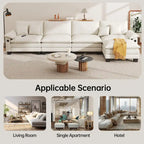 5-Sitzer Modulares Schlafsofa-Set, Wandelbares L-förmiges Sofa für das Wohnzimmer